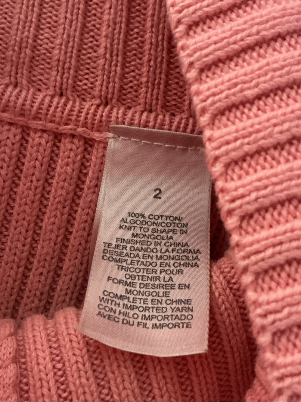 Pink Zip-Front Knit Sweater - Picture 2 of 2